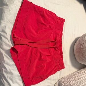 lululemon athletica Vibrant Red Athletic Shorts